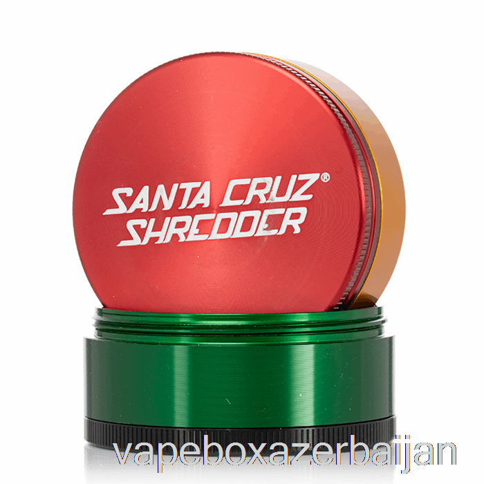 Vape Baku Santa Cruz Shredder 2.75inch Large 4-Piece Grinder Rasta (70mm)